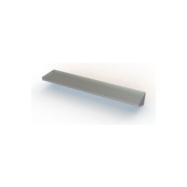 Aero Manufacturing 4BW-1248 16 Gauge Wall Mount Shelf With One Inch Lip - 430 Stainless Steel - 48"W 4BW-1248 - main